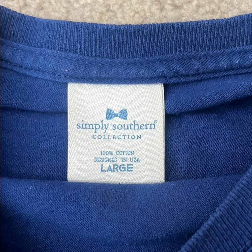 Simply Southern Navy Tee with Puppy and Hat Graphic - Picture 6 of 6